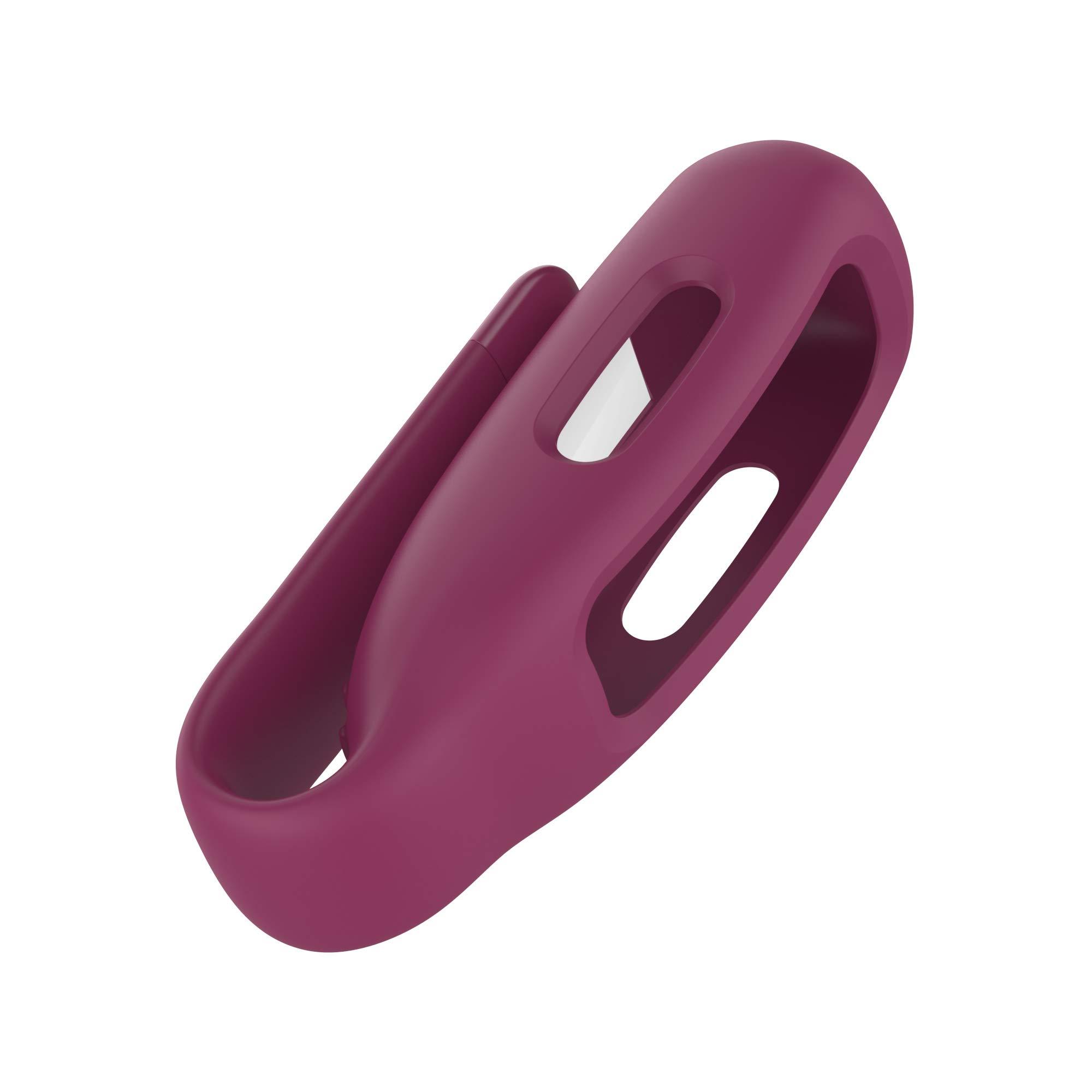 FitTurn FitTurn Compatible with Fitbit Inspire 2 Clip Steel Clip Holder for Inspire 2 HR Colorful Portable Replacement Accessory Clip Clasp Strap Band for Inspire 2 HR Smartwatch (Wine Red)