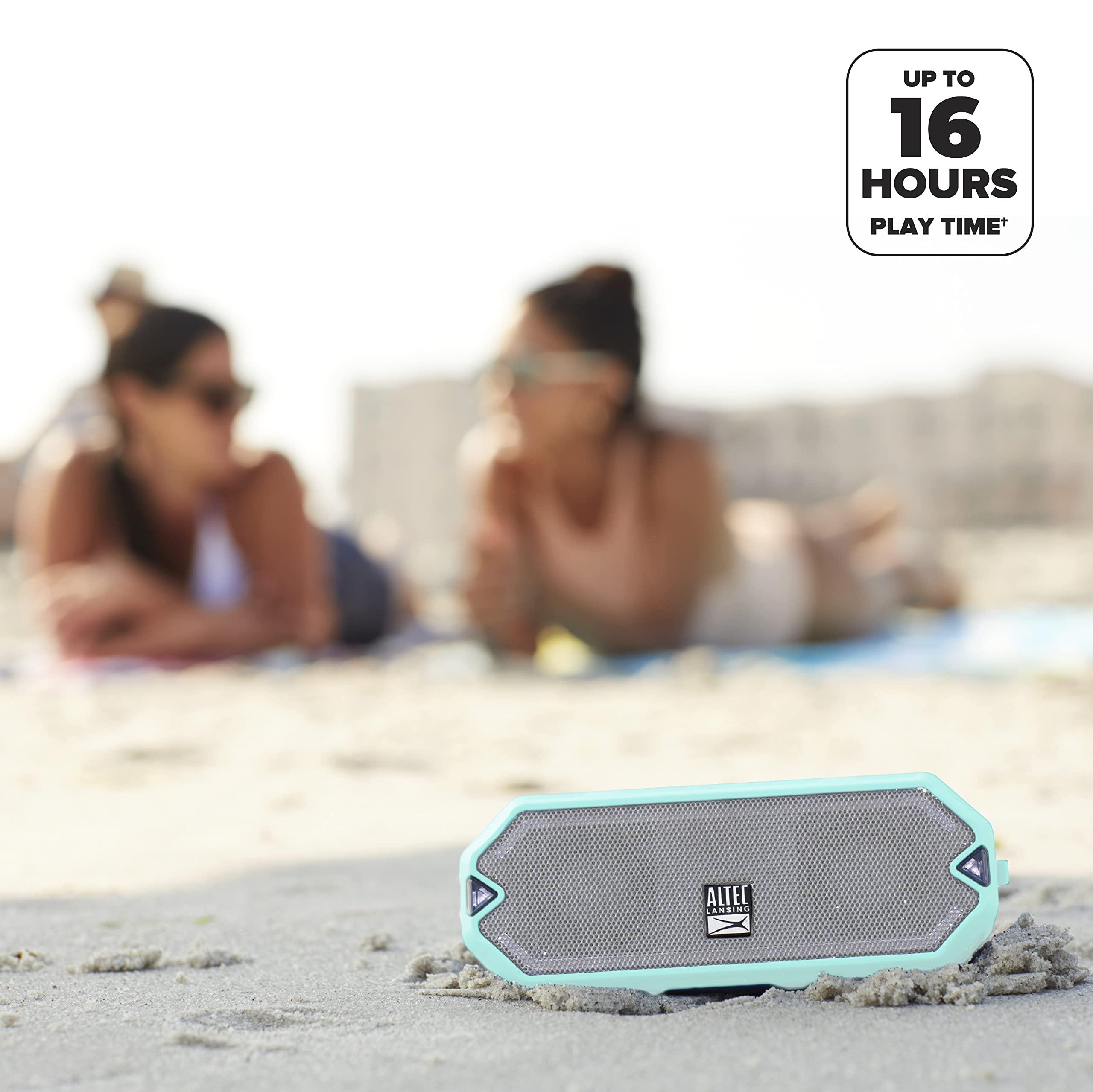 Altec Lansing Altec Lansing - HydraJolt Wireless Bluetooth Speaker, Waterproof Portable Speakers with Built in Phone Charger and Lights, Everything Proof Outdoor, Shockproof, Snowproof, 16 Hours Playtime
