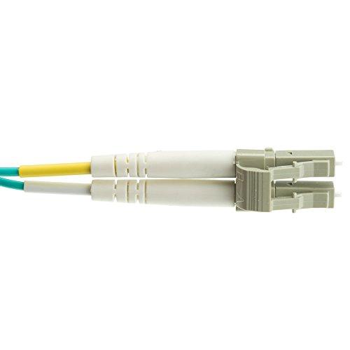 CableWholesale CableWholesale Aqua Blue 10 Gbit Fiber Optic Cable, 2 Meter (6.6 feet) LC to SC Lucent Connector to Subscriber Connector Duplex 50/125 OM3 Multi-Mode Fiber Optic LC-SC Optical Connection Cable