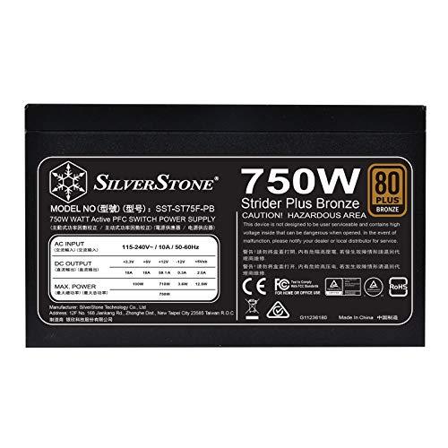SilverStone Technology SilverStone Technology 750 Watt ATX Power Supply 80 Plus Bronze with 100% Modular Cable Design ST75F-PB