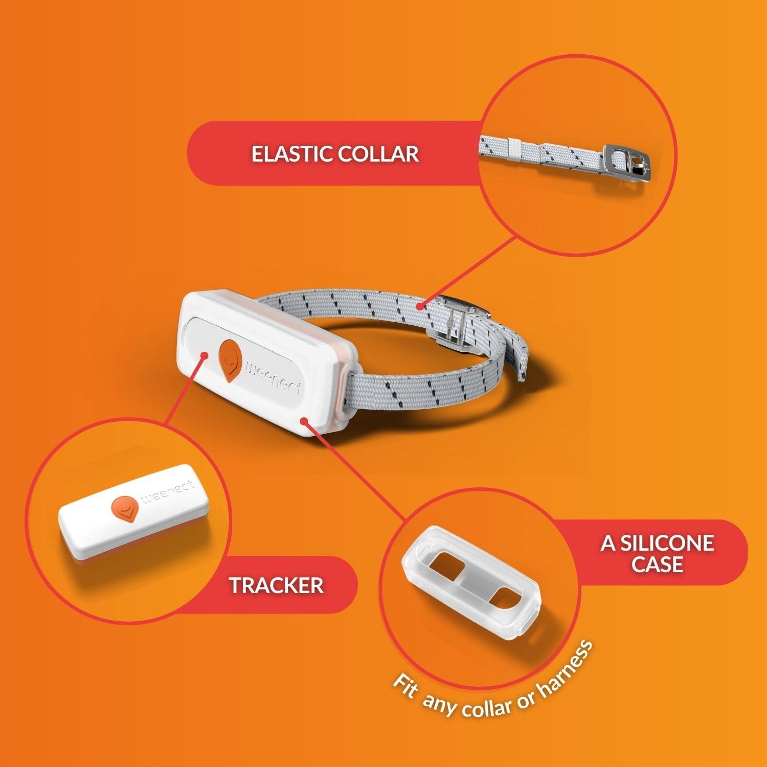 Weenect Weenect Cat XS - New GPS Tracker for Cats | Real-time Mini GPS Tracker for Cats | Smallest Model on The Market | Collar Included | Including Free 3 Months Subscription