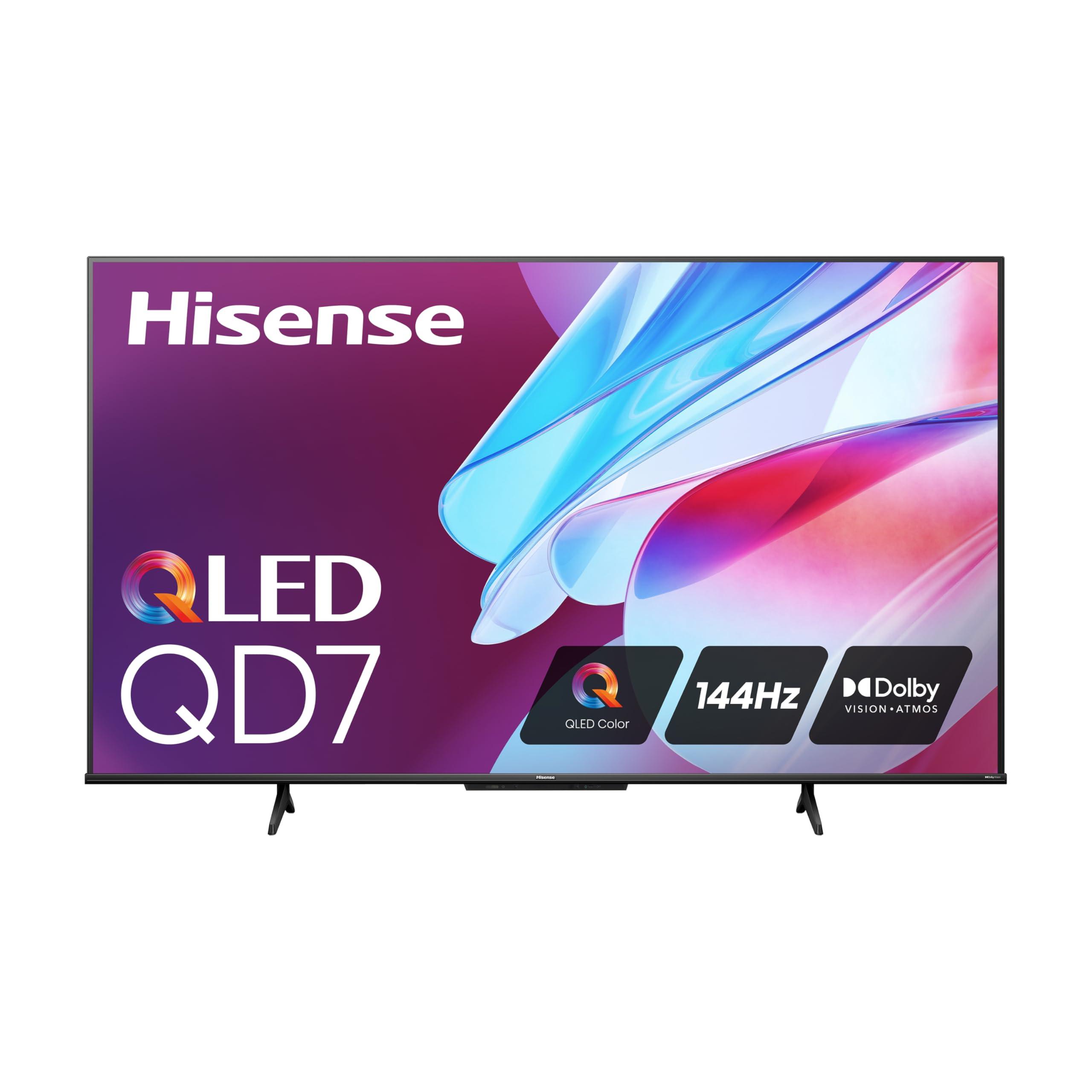 Hisense Hisense 65-Inch Class QD7 Series QLED 4K UHD Google Smart TV (65QD7N, 2024 Model) - QLED, Native 144Hz, Motion Rate 240, Direct Full Array, Game Mode Pro, Alexa Compatibility