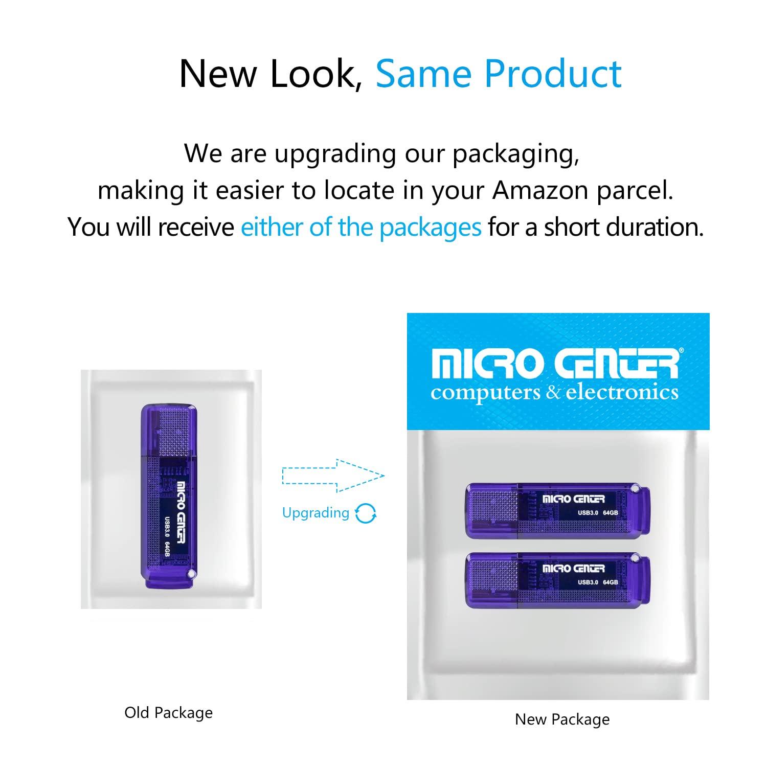 INLAND INLAND Micro Center Super Speed 64GB 2-Pack Ultra Flash Drive USB 3.0/USB 3.1 Gen1 Memory Stick with Keychain Thumb Drive Photo Stick Jump Drive