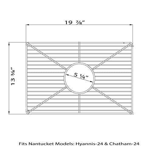 Nantucket Sinks Nantucket Sinks BG-HC24 - Nantucket Sinks Stainless Steel Bottom Grid BG-HC24