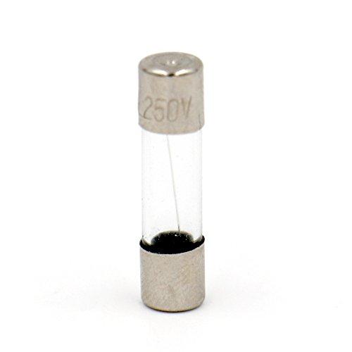 Baomain Baomain Fast Blow Glass Fuse Tube 5x20mm 250mA 250V 0.25Amp Pack of 100