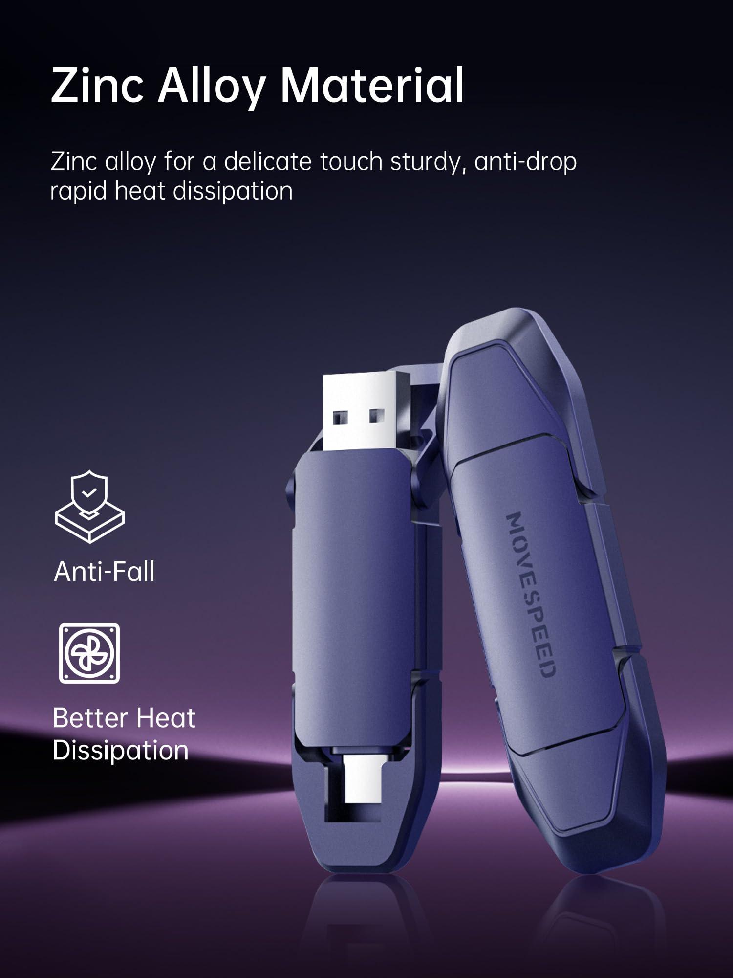 MOVE SPEED MOVE SPEED 2TB Solid State Flash Drive, 1000MB/s Read Write Speed, USB 3.2 Gen2 & Type C Dual Interface SSD with Keychain Leather Case Thumb Drive for iPhone 15 16 Series/MacBook/Android Phone etc