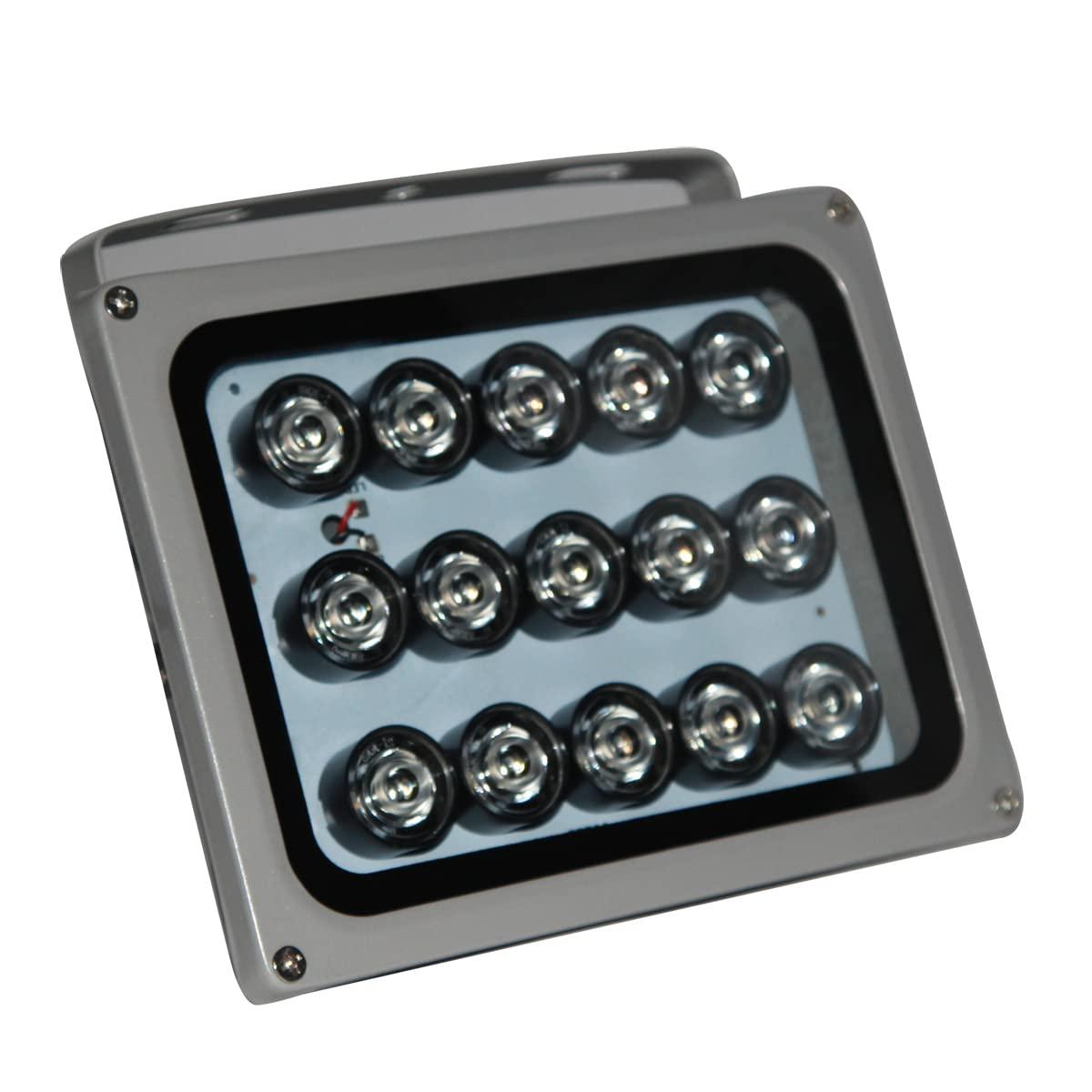 InstallerCCTV InstallerCCTV Infrared IR Illuminator Lamp Light Night Vision, 15 LEDs 30W, Wide Angle, Waterproof Light for Security CCTV Camera