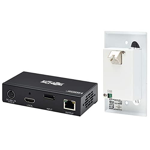 Tripp Lite Tripp Lite DisplayPort to HDMI Over Ethernet Cat6 Extender Kit with Wall Plate Receiver - Up to 230 feet or 70.1 Meters - 4K 60Hz Video, 4:4:4, PoC, HDCP 2.2, TAA Compliant (B127A-1A1-BDFH)