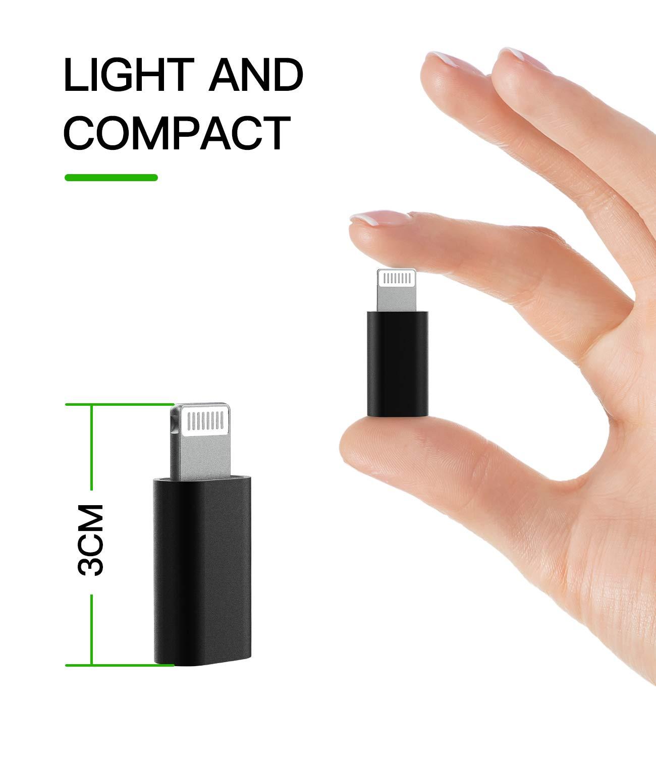 zoyuzan 3Pack,USB-C Female to Lightning Male Adapter,Lightning to USB C Adapter,Type C Cable Charger Adaptor for Apple iPhone 12 11 Mini PRO MAX XS XR X SE2 7 8Plus Ipad AIR USBC Charging Converter