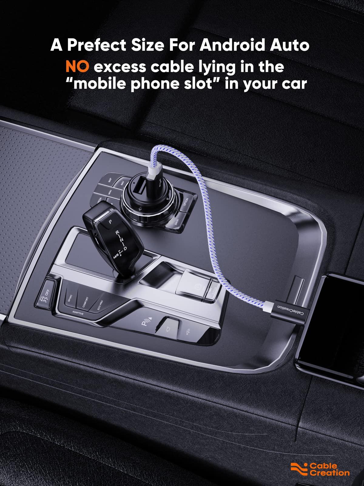 CableCreation CableCreation USB C to USB Cable Short 0.8FT, Durable USB A to C Fast Charging USB to Type C for Power Bank Galaxy S22,iPad Pro,iPhone 15/16,Android Auto/Cellphone,CarPlay