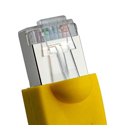 NTW NTW 10' Cat 6 Snagless Shielded (STP) RJ45 Ethernet Network Patch Cable Yellow -345-S6-010YL