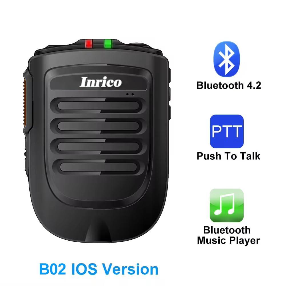 Inrico ANYSECU Inrico Wireless PTT Microphone B01 iOS Version Wireless PTT Button Zello mic Zello ptt Button Speaker for iOS and Android Phone