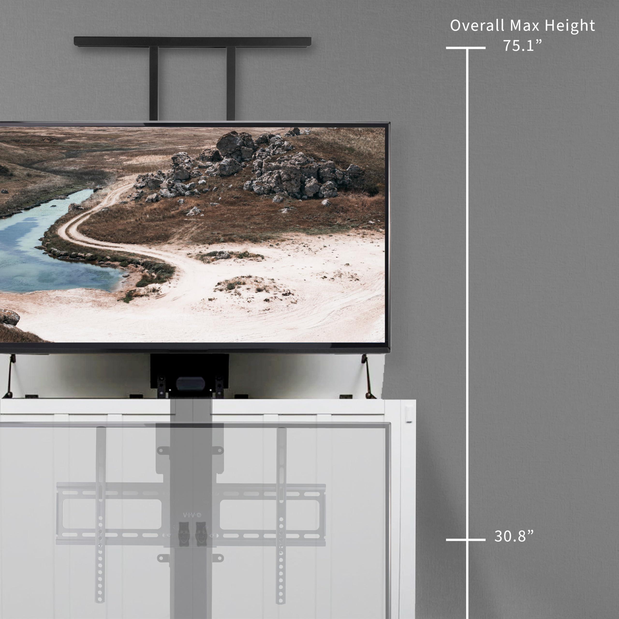 VIVO VIVO Motorized TV Stand for 32 to 65 inch Screens, Vertical Lift Television Stand with Remote Control, Compact TV Mount Bracket, MOUNT-E-UP65A