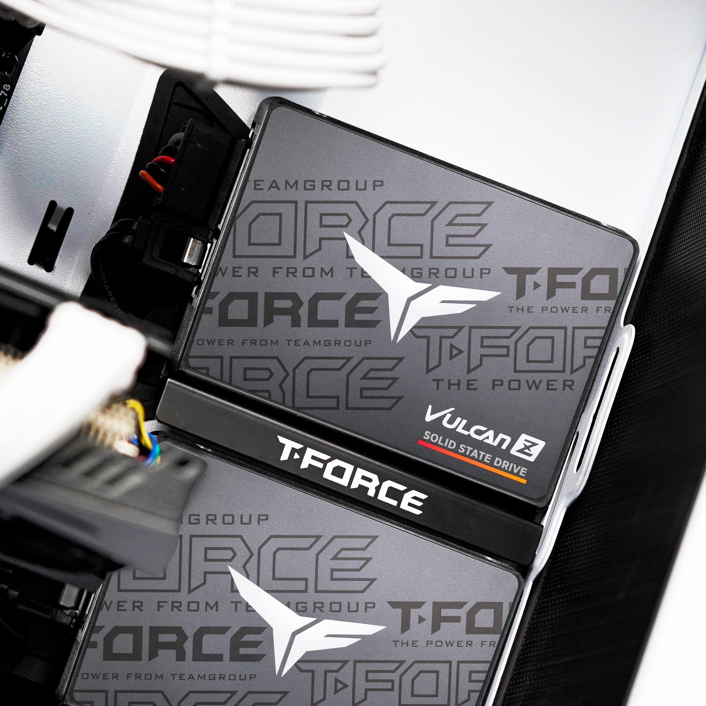 TEAMGROUP TEAMGROUP T-Force Vulcan Z 2TB SLC Cache 3D NAND TLC 2.5 Inch SATA III Internal Solid State Drive SSD (R/W Speed up to 550/500 MB/s) T253TZ002T0C101