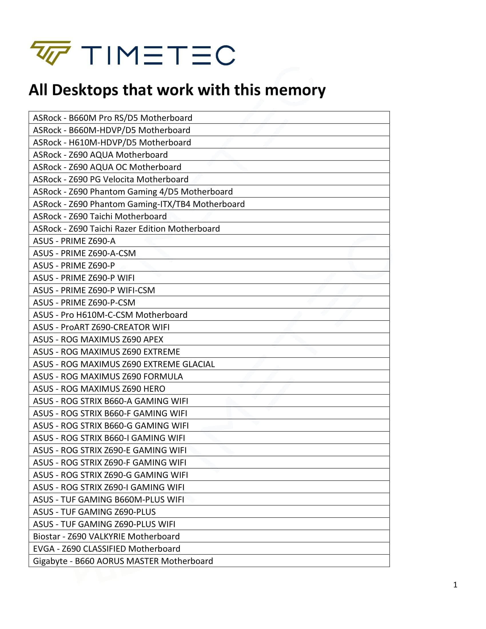 Timetec Timetec DDR5 Unbuffered Non-ECC 1.1V 288 Pin UDIMM Desktop Memory RAM Module Upgrade (4800MHz, 16GB)