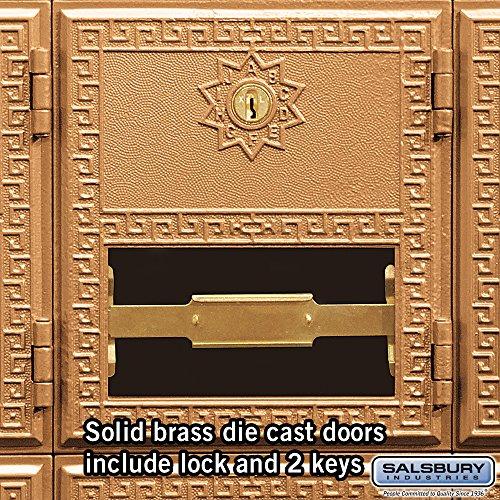 Salsbury Industries Salsbury Industries 2016RL Mailbox, 16 Doors, Rear Loading, Brass