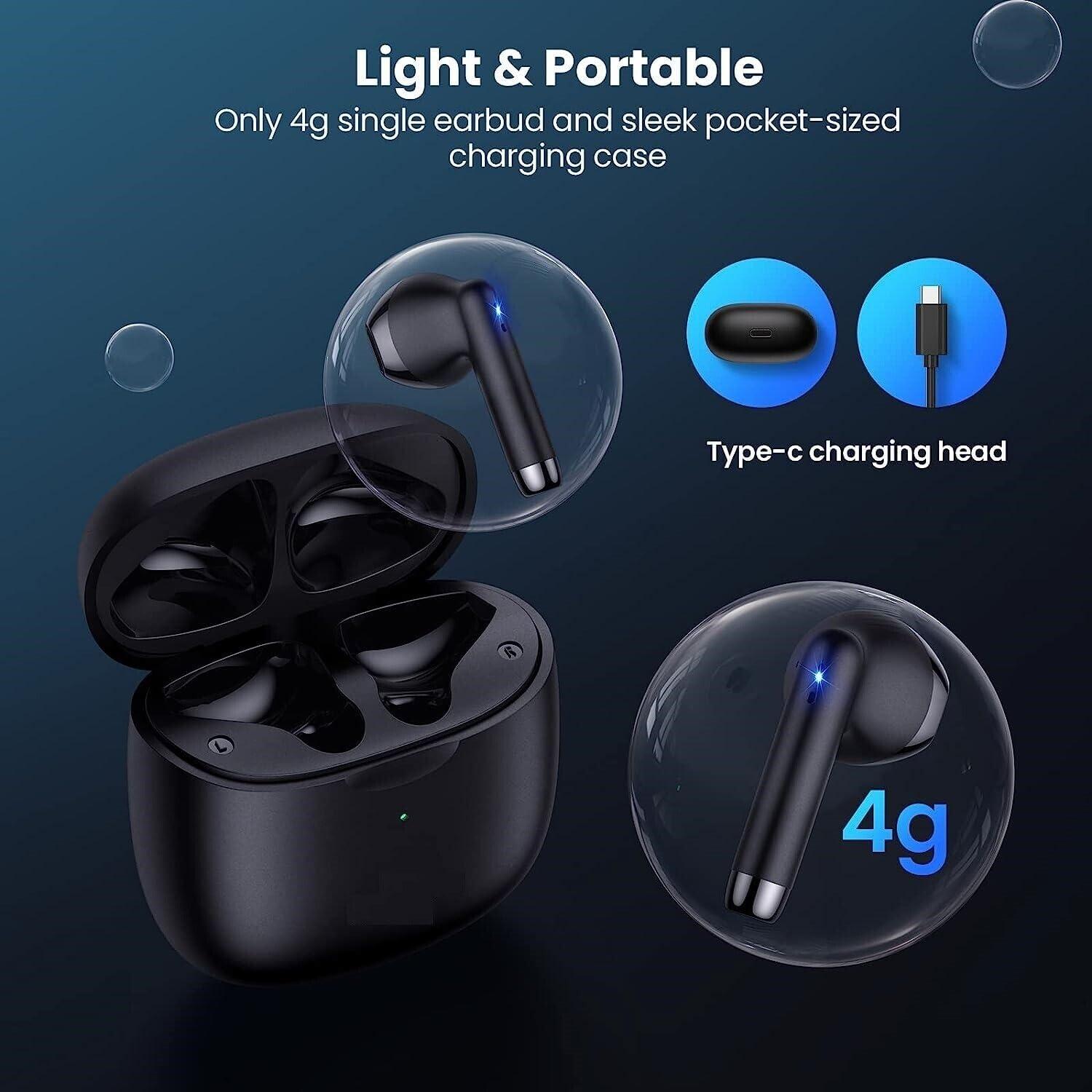 SGNICS for LG G8 ThinQ in-Ear Earphones Headset with Mic and Touch Control TWS Wireless Bluetooth 5.0 Earbuds with Charging Case - Black