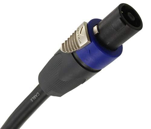 CABLESONLINE.COM ATLANTIC COMPUTERTECH CablesOnline, 6ft 12AWG 4-Pole Neutrik SpeakOn to 2-Dual Banana Preminum Speaker Cable, XR-K9206