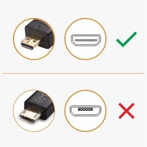 Cable Matters Cable Matters 2-Pack Micro HDMI to HDMI Adapter (HDMI to Micro HDMI Adapter) 6 Inches with 4K and HDR Support for Raspberry Pi 4 and Raspberry Pi 5