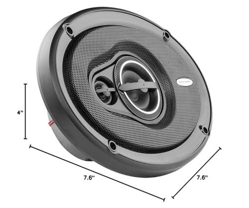 BLACK DIAMOND BLACK DIAMOND DIA-69.3 6 x 9 Coaxial Car Speakers 3 -Way 270 Watts 4-Ohm Car Audio Stereo System 6x9 Speakers - Removable Grill Included (Sold in Pairs)