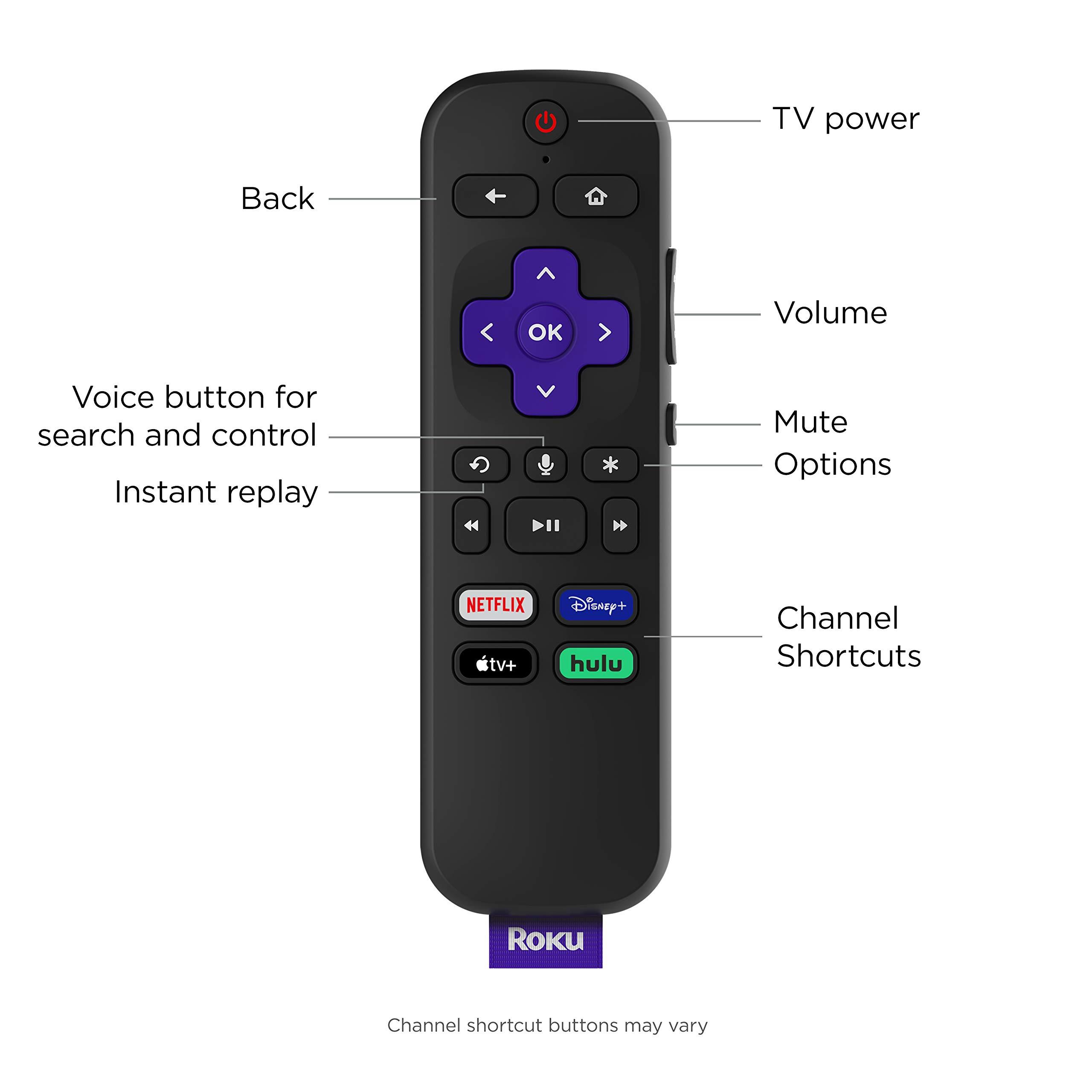Roku Roku Streaming Stick+ | HD/4K/HDR Streaming Device with Long-range Wireless and Roku Voice Remote with TV Controls