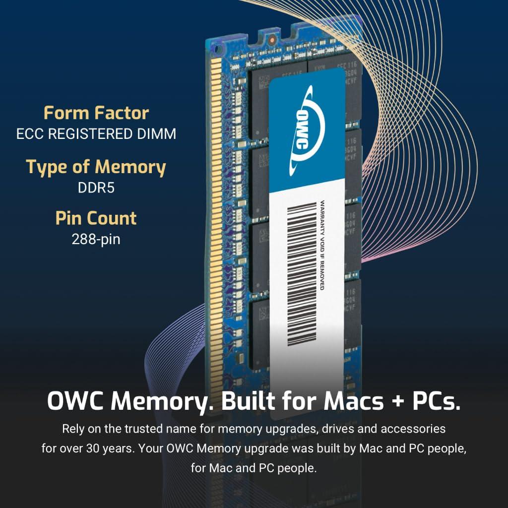 OWC OWC 16GB DDR5 5600 PC5-44800 CL46 1Rx4 288-pin 1.1V ECC Registered RDIMM Memory RAM Module Upgrade for Select Workstations or Servers