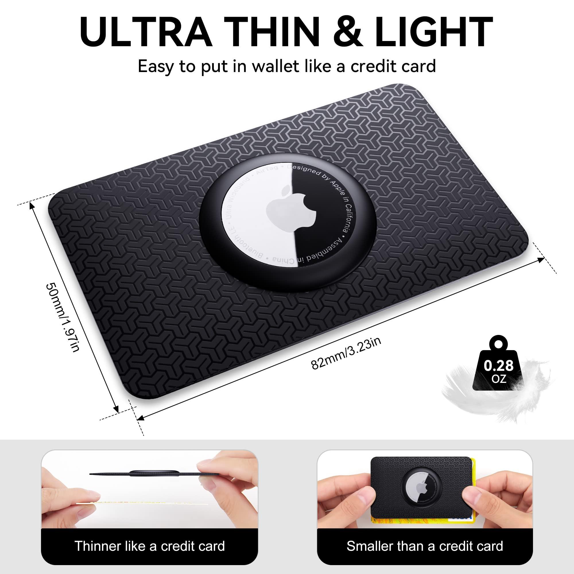 citymore AirTag Wallet Holder Slim Card Insert [2 Pack] Flexible Thin Airtag Wallet Card Case Cover Compatible with Apple AirTag,for Badge, Gift,Business Card Cases,Air Tag Case Accessories,Patent Pending