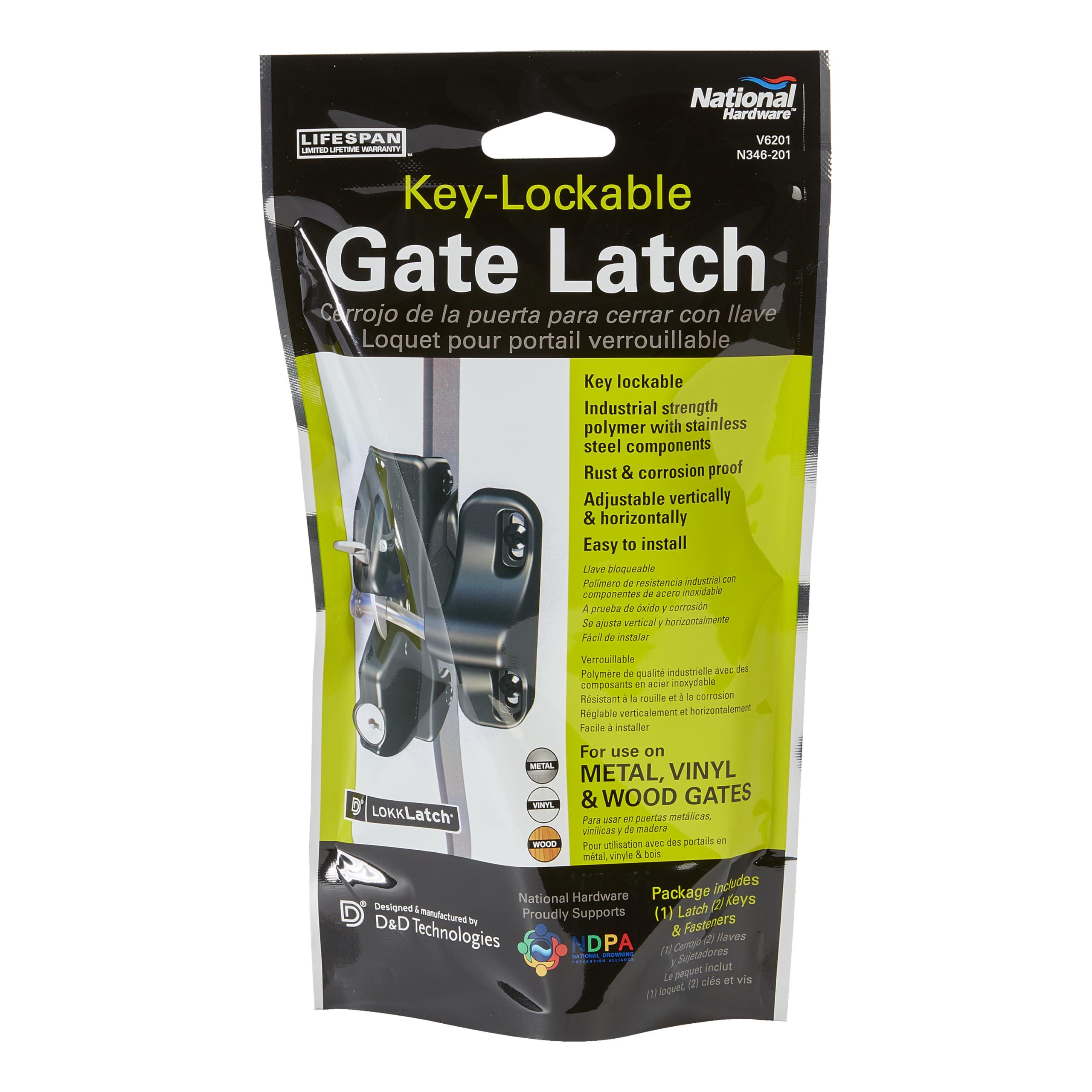 National Hardware National Hardware N346-201 V6201 LokkLatch in Black, 4-9/16\"