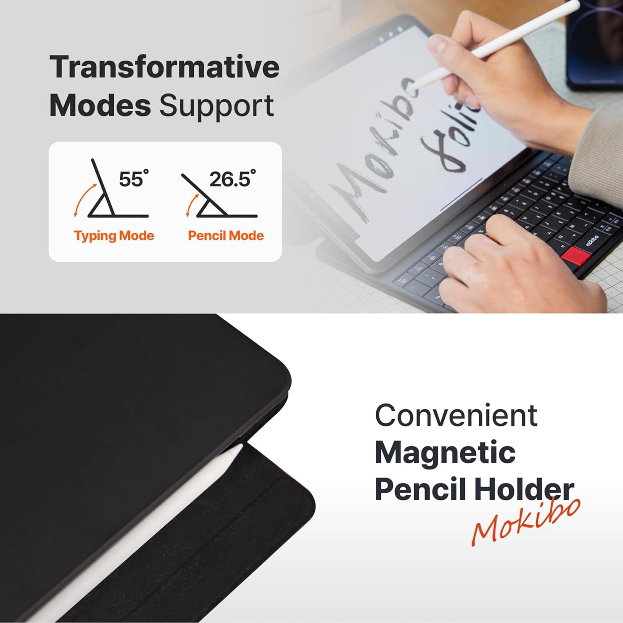 MOKIBO Mokibo Fusion Keyboard, iPad Pro 11 Case, Wireless Touchpad Keyboard with Built-in Trackpad, Bluetooth