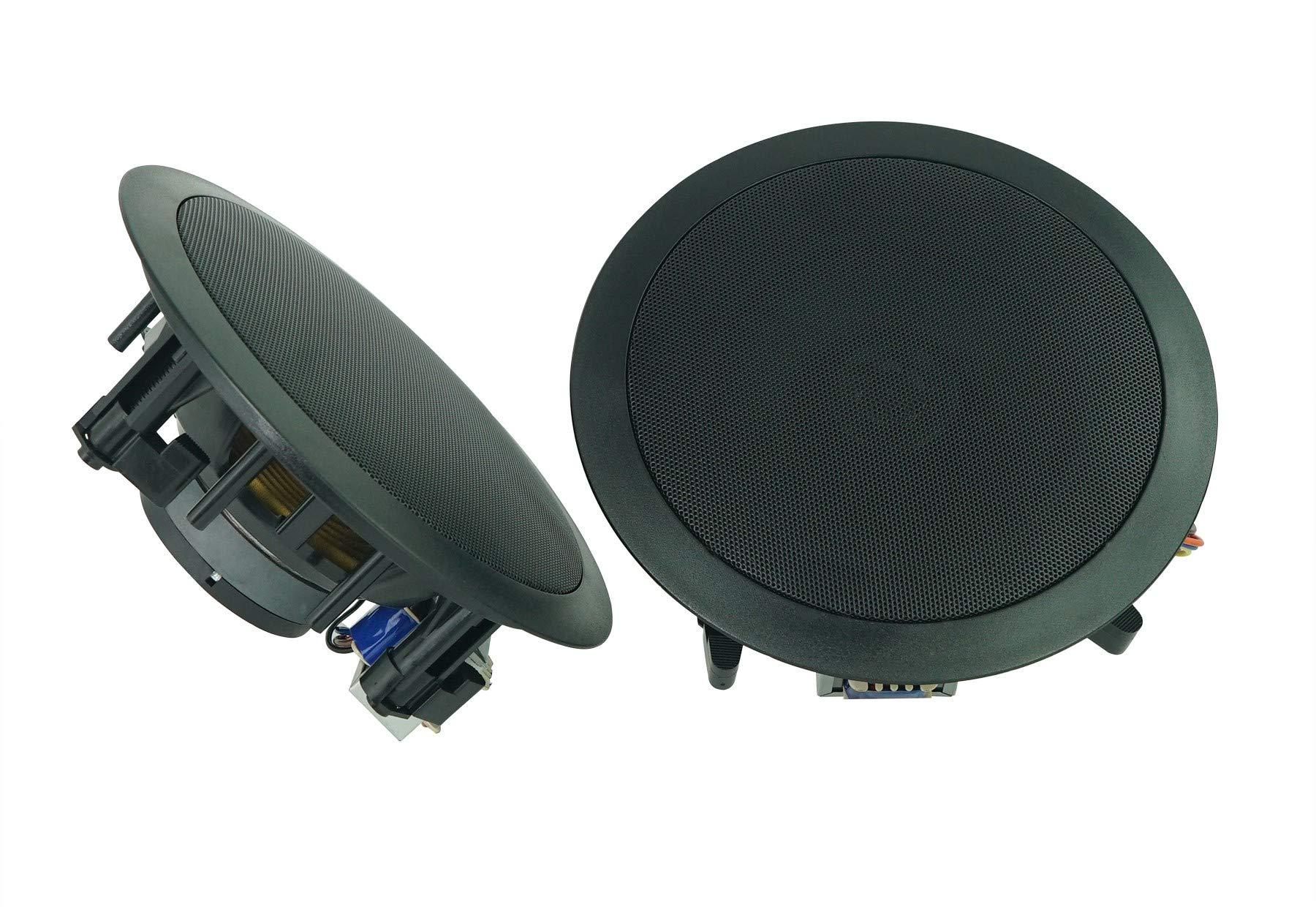 Rockville Rockville 2 CC65T Black 6.5" Commercial 70v Ceiling Speakers for Restaurant