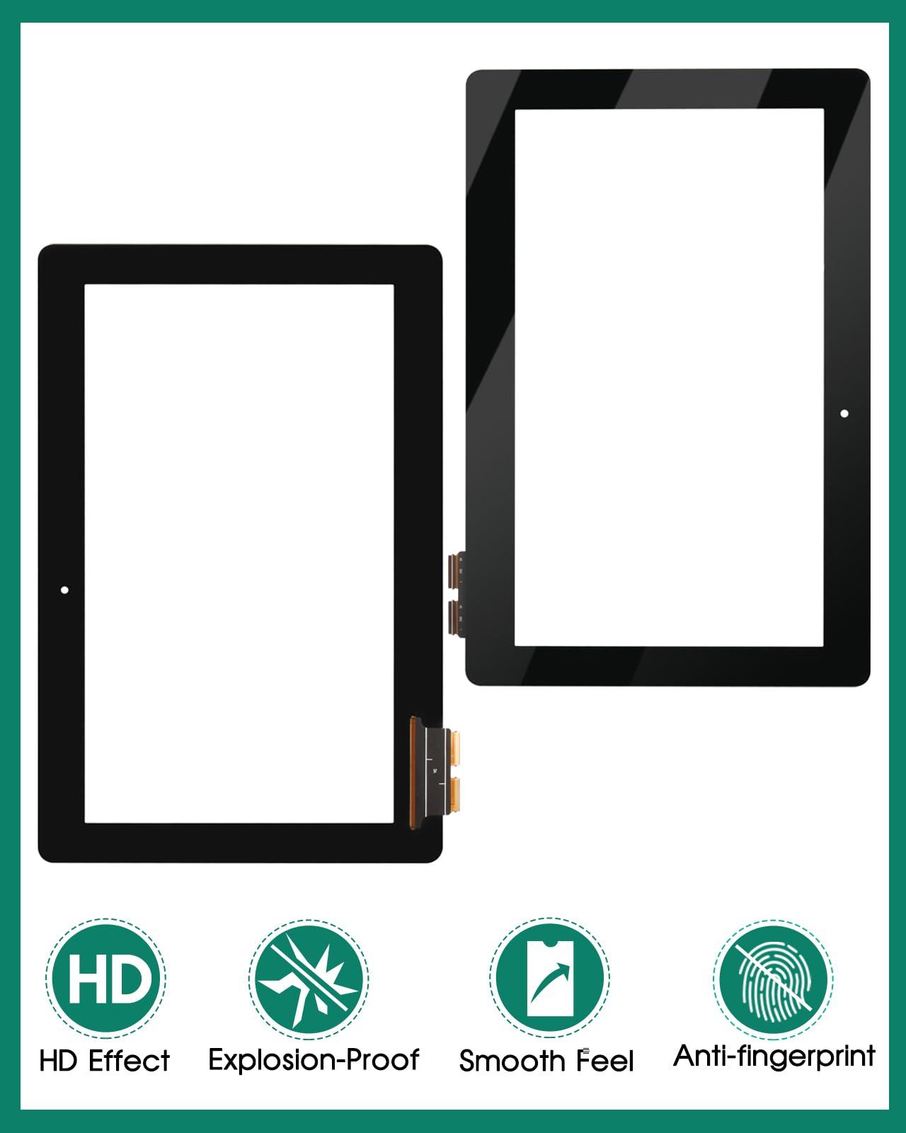 SRJTEK for Asus Transformer Book T100 Screen Replacement for Asus T100TA-C1-GR Digitizer Repair Kits for Asus T100 Touch Screen Replacement 10.1" Black (No Including LCD)