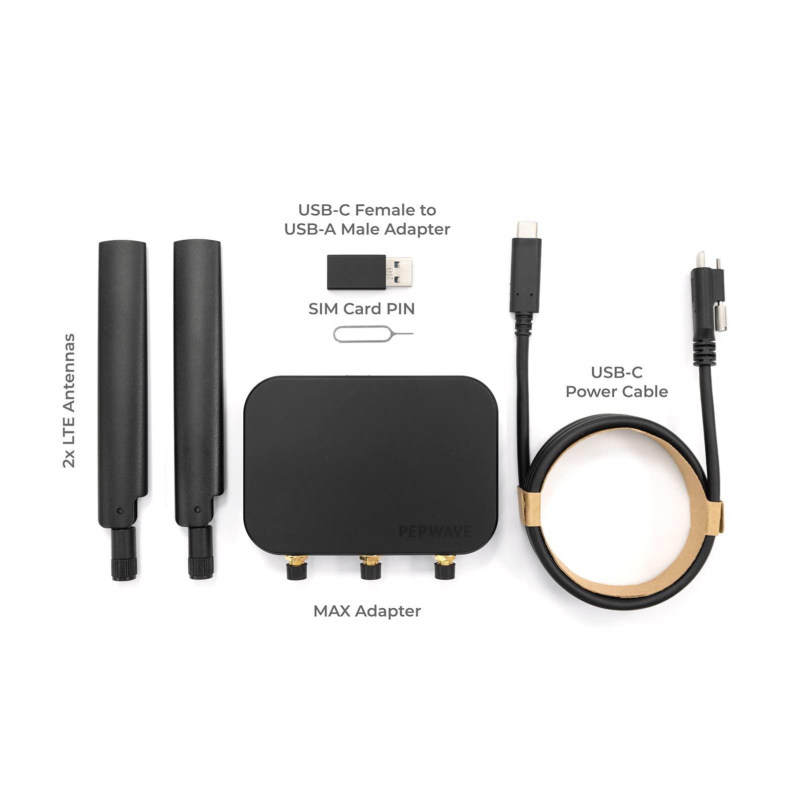 Peplink Peplink Cellular Modem LTE Cat 12 | Ultimate LTE Cellular Modem with USB 600 Mbps | Dual SIM Card Slots and eSIM Connectivity | SMA Cellular GPS Antenna Connectors | LTE Connectivity for Home