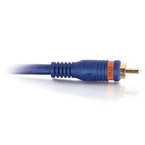 C2G C2G Legrand Velocity S/PDIF Cable, Blue Digital Audio Coax Cable, 3 Foot Digital Audio Cable to Use As Home Theater Coaxial Cable, 1 Count, C2G 29114