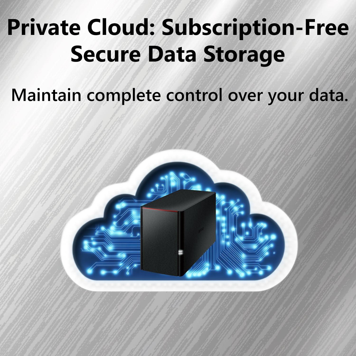 BUFFALO BUFFALO LinkStation 220 4TB 2-Bay NAS Network Attached Storage with HDD Hard Drives Included NAS Storage That Works as Home Cloud or Network Storage Device for Home