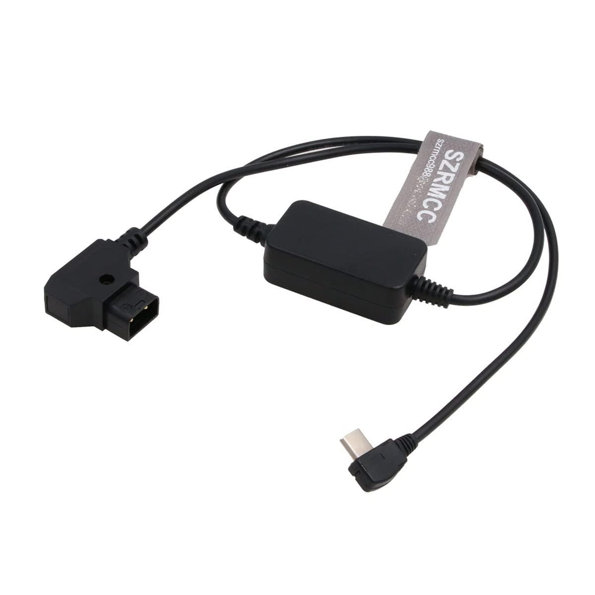 SZRMCC SZRMCC USB C Type-C Regulated 5V to D-tap V Mount Gold-Mount Power Cable for Sound Devices Mix Pre II Blackmagic SDI Converter (Right Angle USB C)