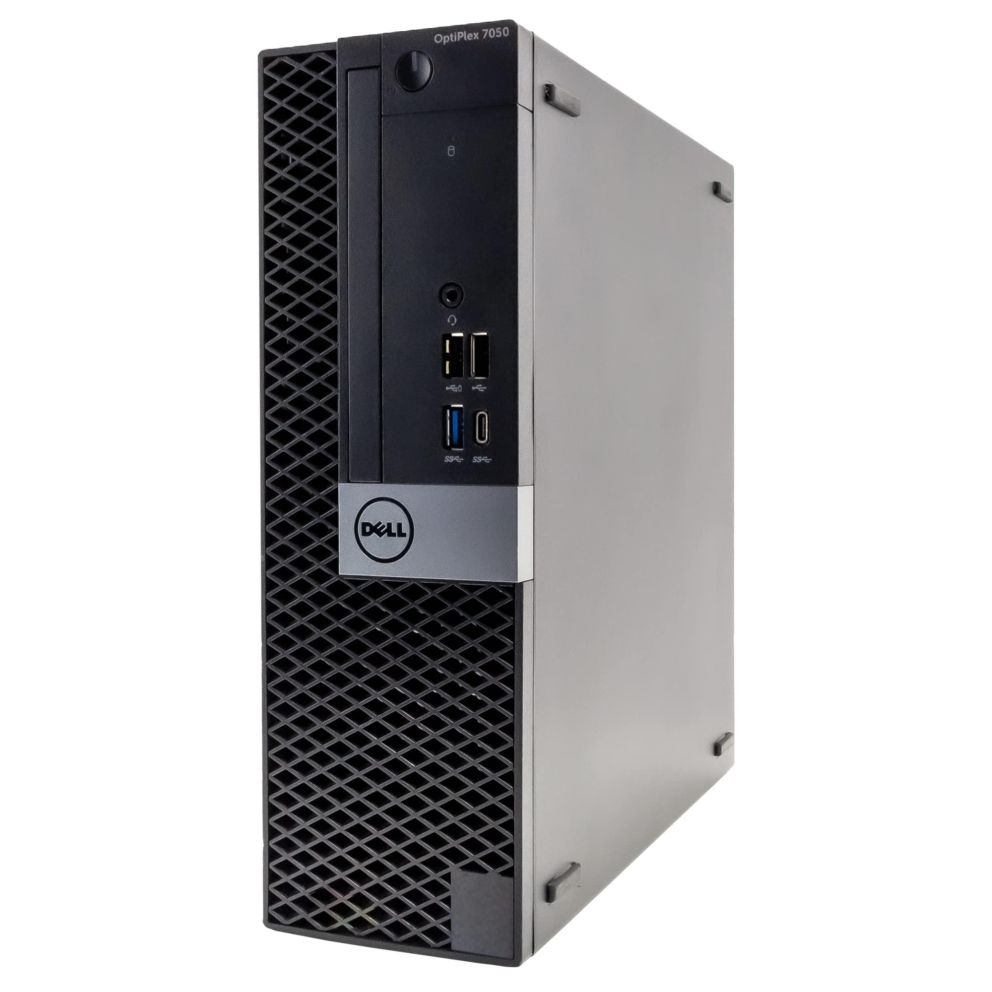Dell Dell OptiPlex 7050 Small Desktop Computer (SFF) PC | Intel i5 (3.8GHz Turbo) | 16GB DDR4 RAM | 500GB SSD + 1TB | WiFi-5G + BT | Win 10 Pro | New 24 Monitor | RGB Mouse, Keyboard + Speakers (Renewed)