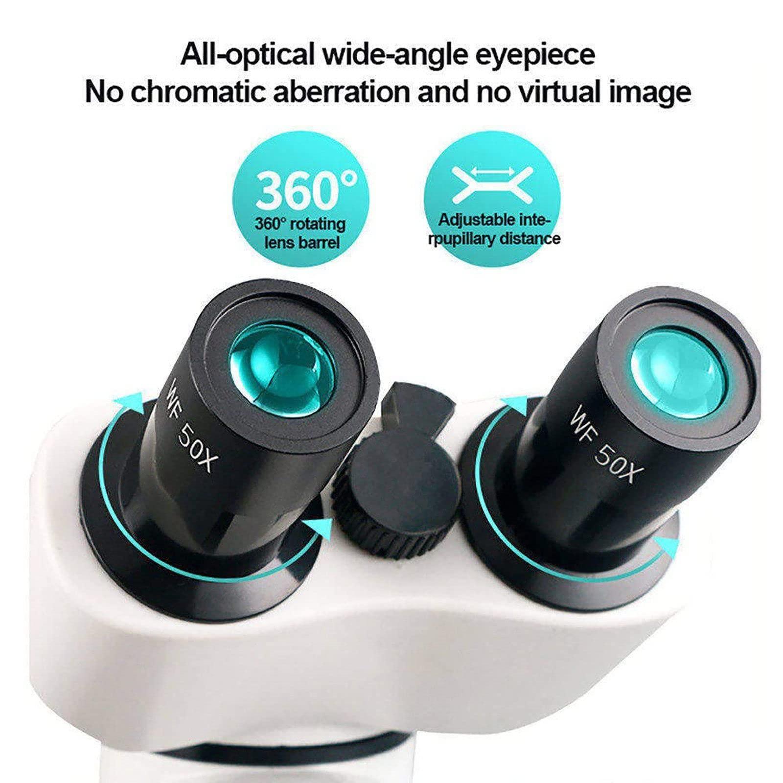 Hoiaost 6000X /10000 X /15000X / 20000X Compound Microscopes, Binocular Biological Microscope, with Mobile Phone Holder, Can Be Connected to A Computer Screen, for Amateur Scientist/Hobbyist,15000X