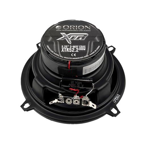 ORION Orion XTR Series XTR52.2 2-Way Coaxial Car Audio Speakers - 5.25, Full Range, Enhanced Bass Response, 300W, 4 Ohms, Easy Installation, Polypropylene Cone W/Butyl Rubber Surround (Pair)