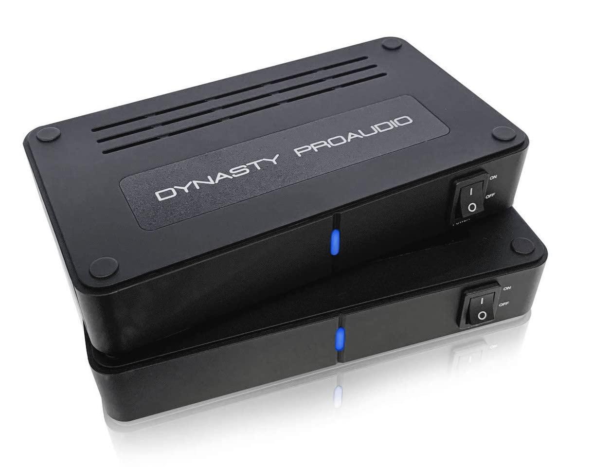 DYNASTY PROAUDIO DYNASTY PROAUDIO WSA-5RP Wireless Surround Sound Rear Speakers Kit with 2 x 50W Amplifier Built-in, 5.2G / 5.8GHz Dual Band Selectable, Total 106 RF Channel Auto Switching, Black