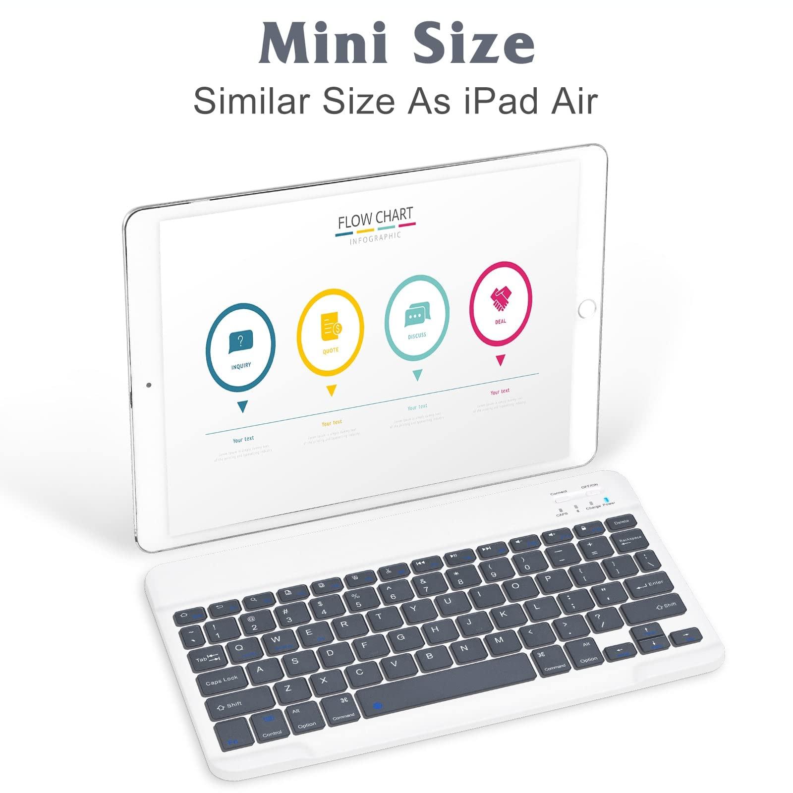 UrbanX Ultra-Slim Bluetooth Rechargeable Keyboard for Tecno Camon 17 Pro and All Bluetooth Enabled iPads, iPhones, Android Tablets, Smartphones, Windows pc - Shadow Grey