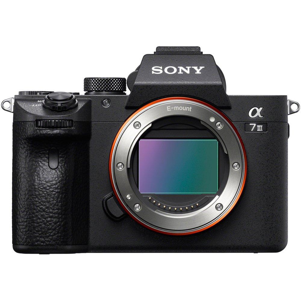 Sony Sony a7III 24.2MP Full Frame Mirrorless Interchangeable Lens Camera | Official USA Partner Model | Body ILCE-7M3 Bundle with 64GB Memory + Flash & Accessories Kit