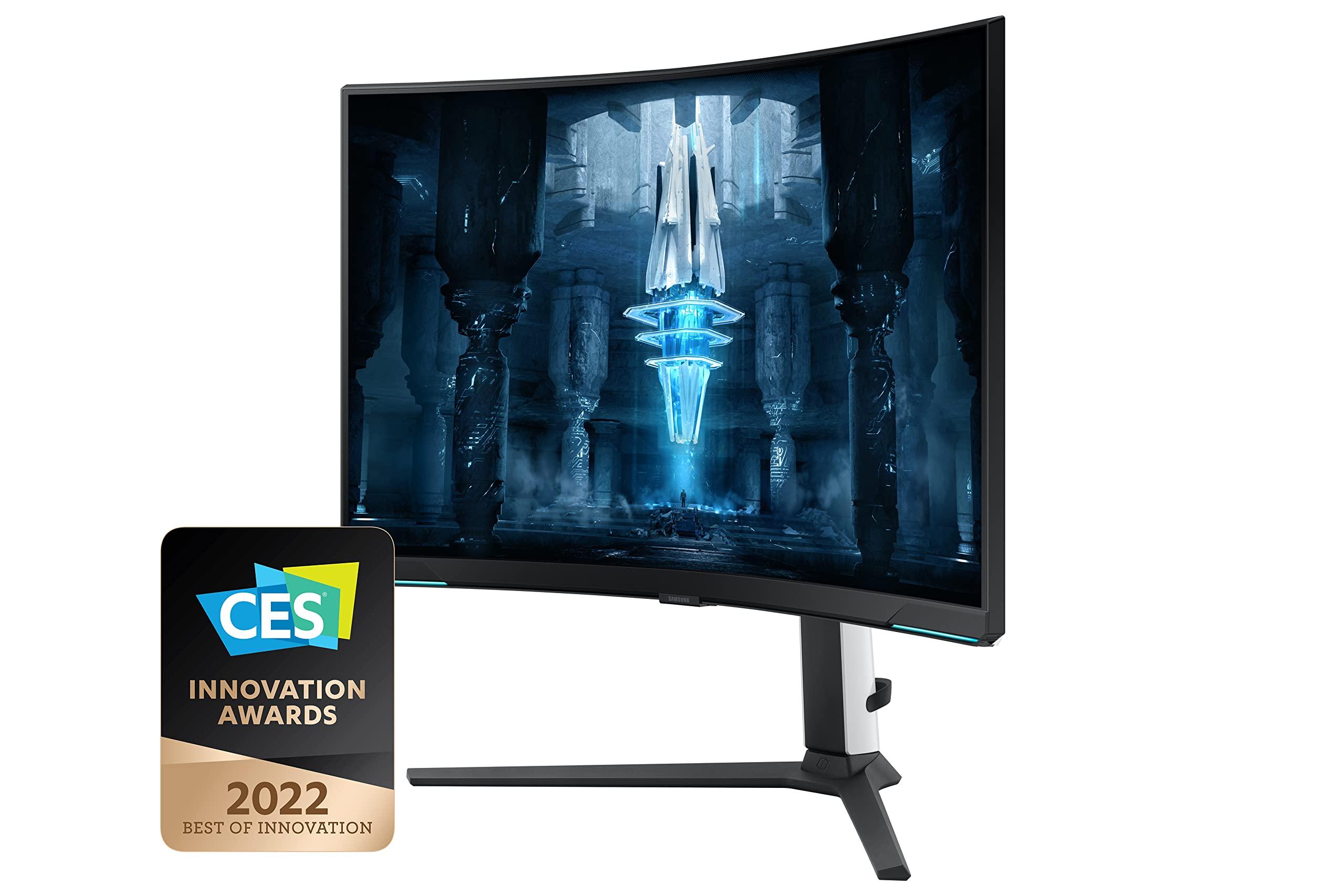 SAMSUNG 2022 Samsung 32" Odyssey Neo G8 4K UHD 165Hz 1ms G-Sync 1000R Curved Gaming Monitor, Quantum HDR2000, AMD FreeSync Premium Pro, Ultrawide Game View, DisplayPort, HDMI, Black (Renewed)