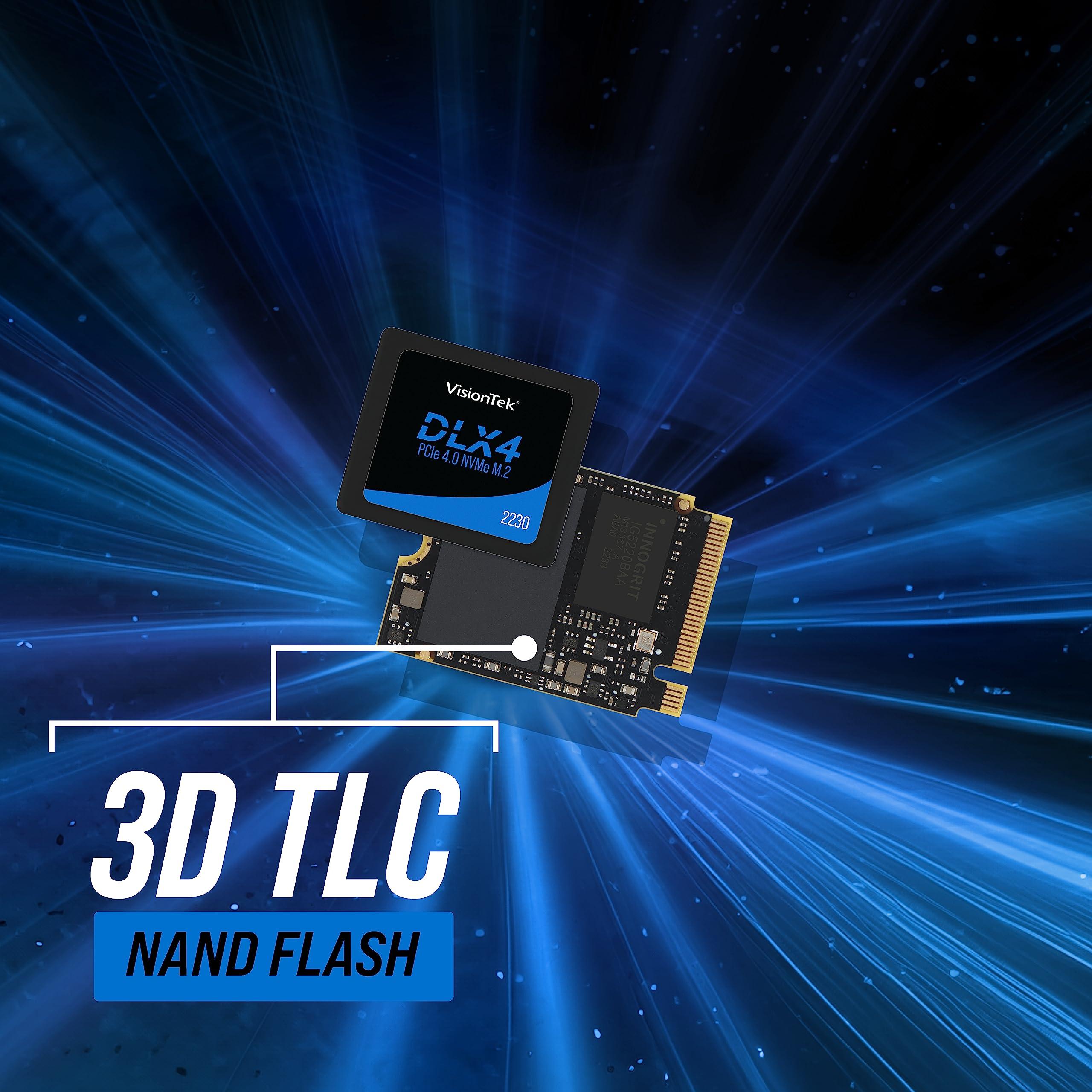 VisionTek VisionTek 2230 DLX4 M.2 SSD - 2TB - PCIe Gen 4.0 x4 NVMe - 5200MB/s Read, 4775MB/s Write Laptops, Handheld Gaming PCs, NUC