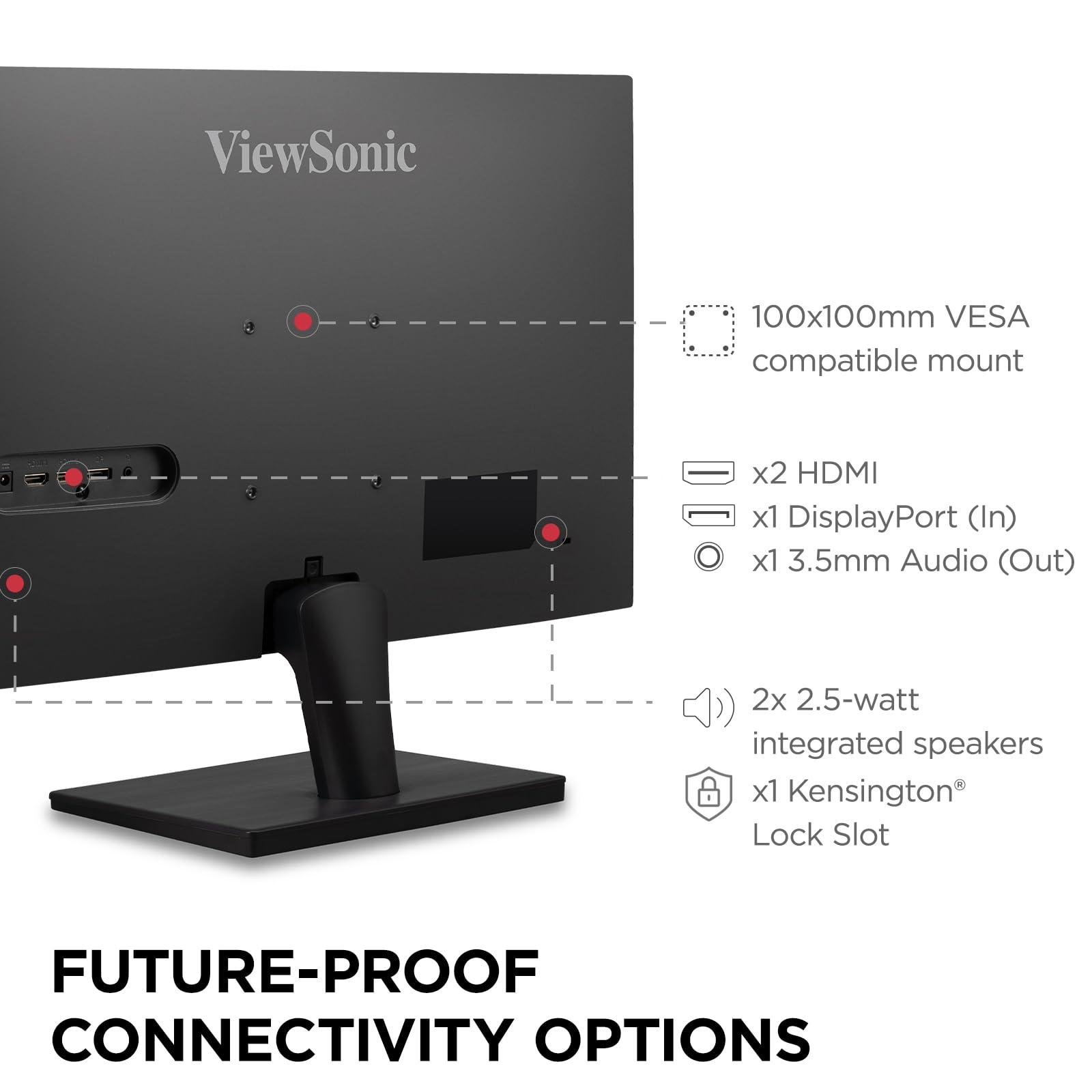 ViewSonic ViewSonic VS2725-2K 27 Inch QHD 1440p Monitor with 100Hz, HDMI, DisplayPort, and Variable Refresh Rate for Home and Office