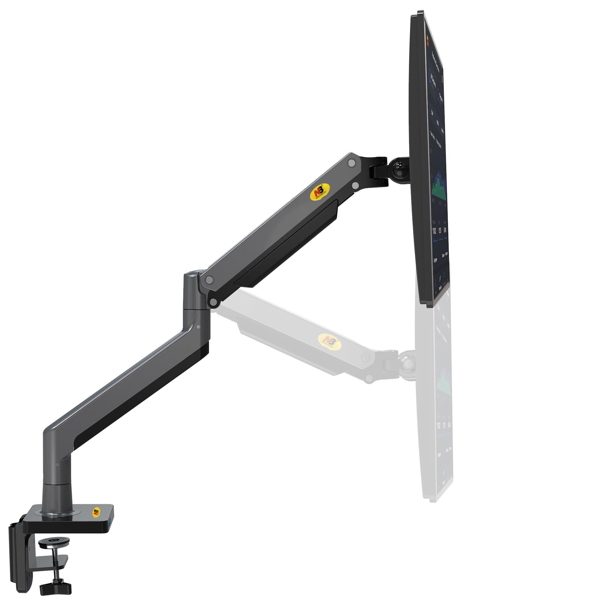 NB North Bayou NB North Bayou Dual Monitor Arm Ultra Wide Full Motion Swivel Monitor Mount for 22\'\'-32\'\' Monitors Load Capacity from 4.4 to 26.4lbs for Each Arm Height Adjustable Monitor Stand G35