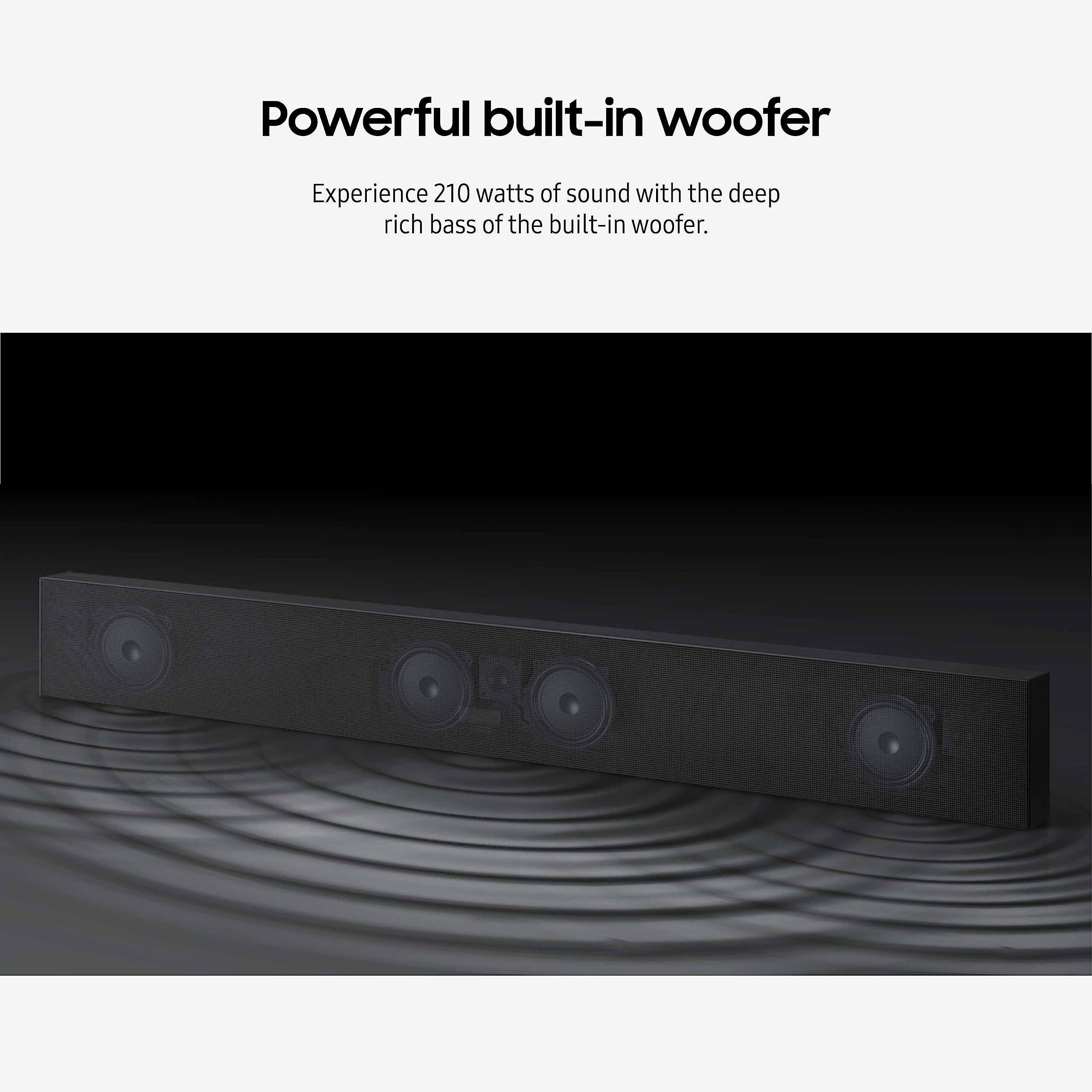 Samsung SAMSUNG HW-LST70T 3.0ch The Terrace Outdoor Soundbar w/ Dolby Audio, Built-In Subwoofer, Distortion Cancelling Technology, IP55 Weather Resistant, Titan Black