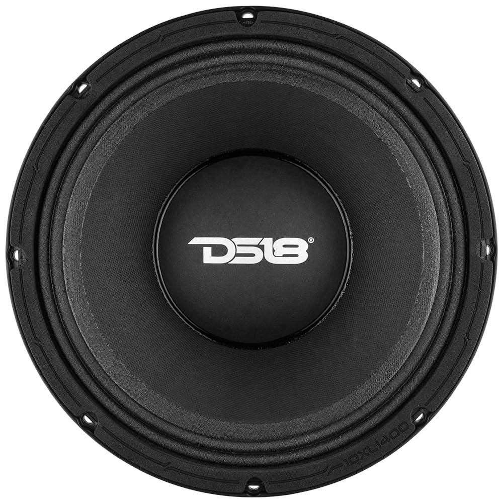 DS18 DS18 10XL1400-4 PRO 10" Mid-Range Loudspeaker 700 Watts Rms 4 Ohm 3.5" Voice Coil Dual Layers for High-Performance Midrange Speaker for Car/Truck Stereo Sound System