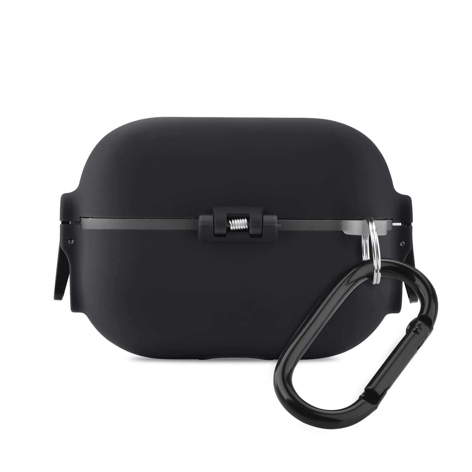 WorryFree Gadgets Worryfree Gadgets Case Compatible with AirPod Pro 2 Protective Cover with Keychain (503-Black)