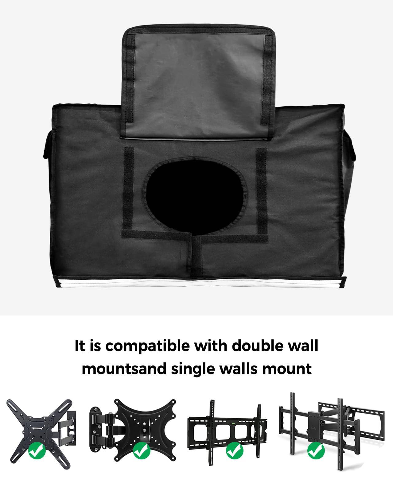 Prime Leader Outdoor TV Cover Waterproof and Weatherproof, Solid White Outside TV Cover for 80 to 85 inch LCD LED, Shield TV Display Screen Protector