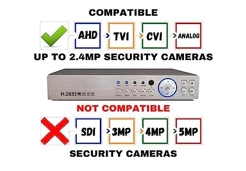 Evertech Evertech 8 Channel HD H.265 DVR AHD TVI CVI Analog CCTV Security Surveillance Recorder 4TB Hard Drive